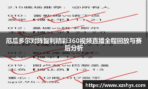 厄瓜多尔对阵智利精彩360视频直播全程回放与赛后分析
